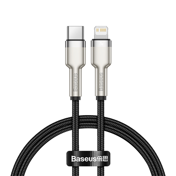 Baseus Cafule Series Metal Data Cable Type-C to iP 20W 25CM (CATLJK-01) – Black